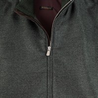 Green wool and cashmere outdoor vest Alternative Image
