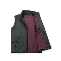 Green wool and cashmere outdoor vest Alternative Image