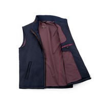 Blue wool and cashmere outdoor vest Alternative Image