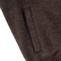 Brown cashmere outdoor vest Alternative Image