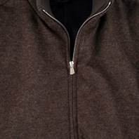 Brown cashmere outdoor vest Alternative Image
