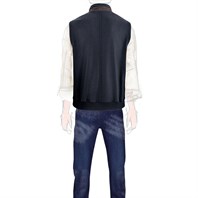 Blue cashmere outdoor vest Alternative Image