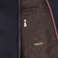 Blue cashmere outdoor vest Alternative Image