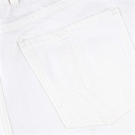 White 5-pocket trousers in Japanese Selvedge Denim with Red Selvage Edge Alternative Image