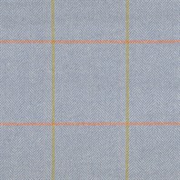 Summer Cashmere  Spina di pesce blu con quadri gialli e arancioni Immagine alternativa