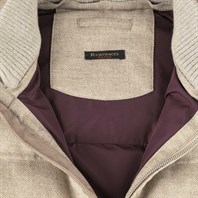 Beige quilted wool and cashmere vest Alternative Image