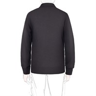 Gray long sleeves knitwear polo shirt Alternative Image