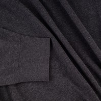 Gray long sleeves knitwear polo shirt Alternative Image