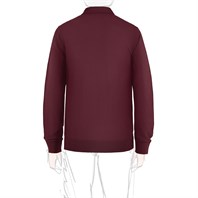 Wine long sleeves knitwear polo shirt Alternative Image