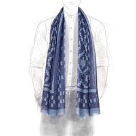 Berber denim stole Alternative Image