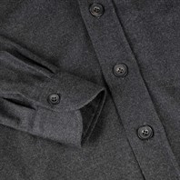 Gray wool overshirt Alternative Image
