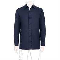 Blue silk overshirt Alternative Image