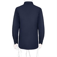 Blue silk overshirt Alternative Image