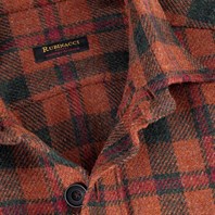Vintage Archive wool overshirt in rust check Alternative Image