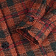 Vintage Archive wool overshirt in rust check Alternative Image