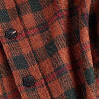 Vintage Archive wool overshirt in rust check Alternative Image