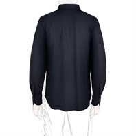 Midnight blue cashmere overshirt Alternative Image