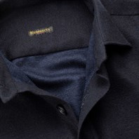 Midnight blue cashmere overshirt Alternative Image
