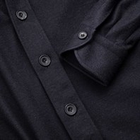 Midnight blue cashmere overshirt Alternative Image