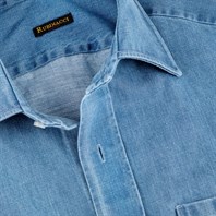 Light denim cotton shirt Alternative Image