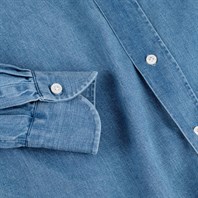 Light denim cotton shirt Alternative Image