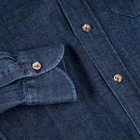 Dark denim cotton shirt Alternative Image