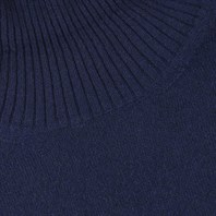 Blue cashmere turtleneck Alternative Image