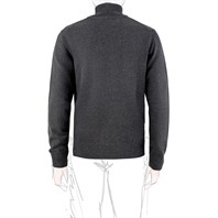 Dark gray cashmere turtleneck sweater Alternative Image