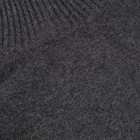 Dark gray cashmere turtleneck sweater Alternative Image