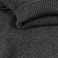 Dark gray cashmere turtleneck sweater Alternative Image