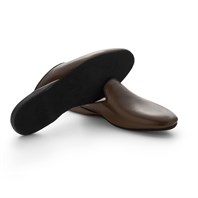 Comfort slipper in brown calfskin leather Alternative Image