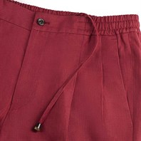 Red linen leisure shorts Alternative Image