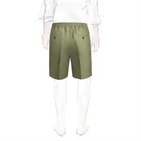 Vintage archive green linen leisure Bermuda shorts Alternative Image