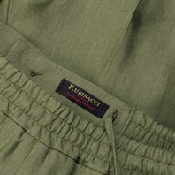 Vintage archive green linen leisure Bermuda shorts Alternative Image