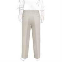 Beige cotton leisure pants Alternative Image