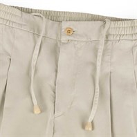 Beige cotton leisure pants Alternative Image