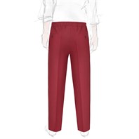 Red linen leisure pants Alternative Image