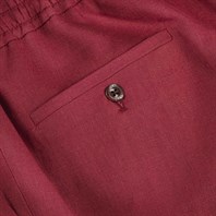 Red linen leisure pants Alternative Image