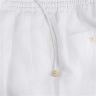 White linen leisure trousers Alternative Image