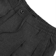 Grey flannel wool leisure pants Alternative Image