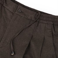 Chocolate flannel leisure pants Alternative Image