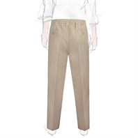 Taupe linen leisure pants Alternative Image