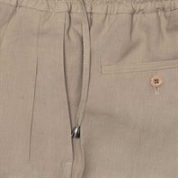 Taupe linen leisure pants Alternative Image