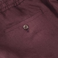 Bordeaux linen leisure pants Alternative Image