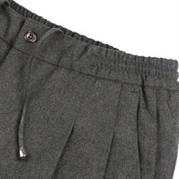 Green flannel wool leisure pants Alternative Image