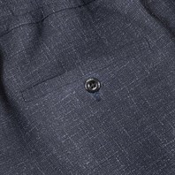 Blue wool and silk leisure pants Alternative Image