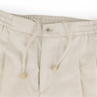 Ice herringbone wool and silk leisure pants Alternative Image
