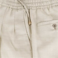Ice herringbone wool and silk leisure pants Alternative Image