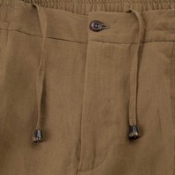 Tobacco linen leisure pants  Alternative Image