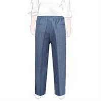 Light blue linen blend leisure pants Alternative Image